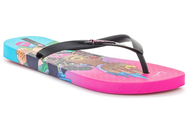 Slapi GRAFFITI V FEM PINK/BLACK/BLUE