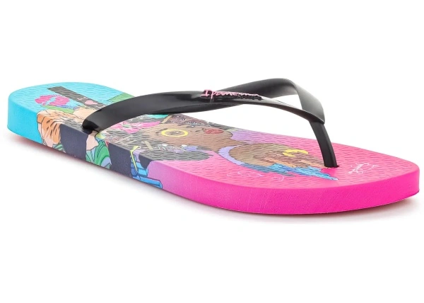 Slapi GRAFFITI V FEM PINK/BLACK/BLUE