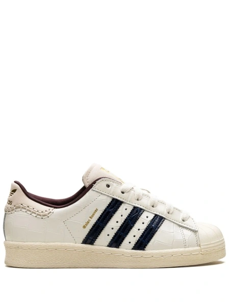 Sneakers adidas superstar albi din piele