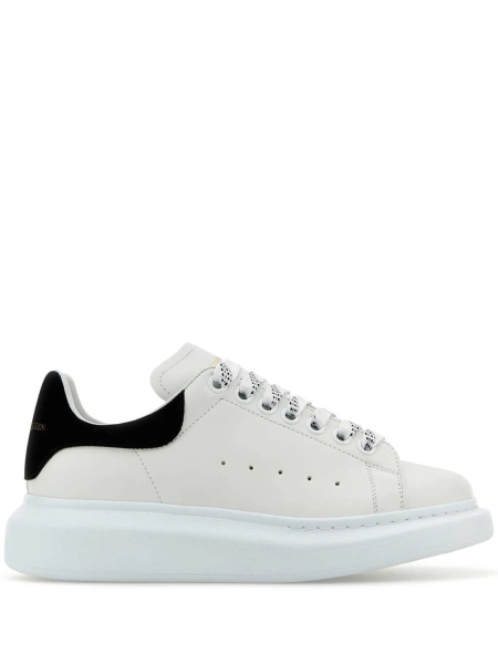 Sneakers Alexander McQueen albi din piele si piele intoarsa