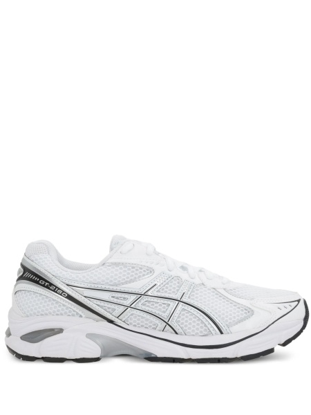 Sneakers ASICS albi din material textil si piele eco