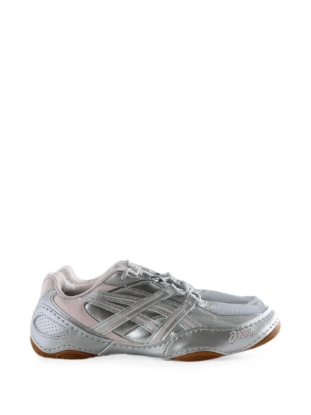 Sneakers ASICS argintii din poliuretan