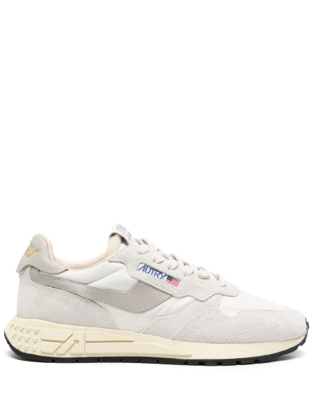 Sneakers AUTRY albi din nylon si piele intoarsa