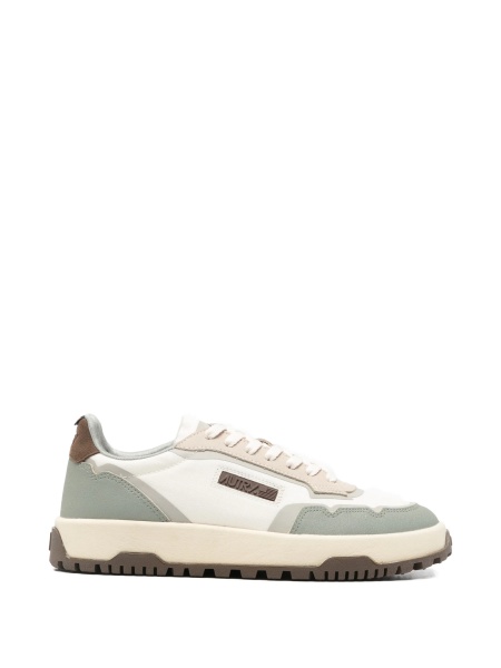Sneakers AUTRY albi din piele si material textil