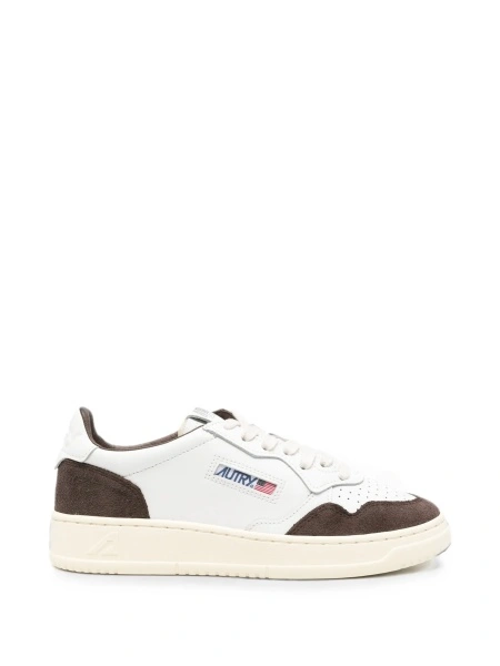 Sneakers AUTRY albi din piele si piele intoarsa