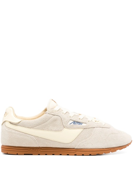 Sneakers AUTRY neutri din piele intoarsa si material textil