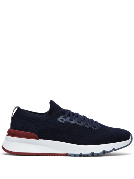 Sneakers Brunello Cucinelli albastri din bumbac