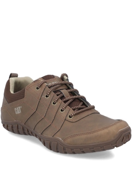 Sneakers Caterpillar maro din piele intoarsa si material textil
