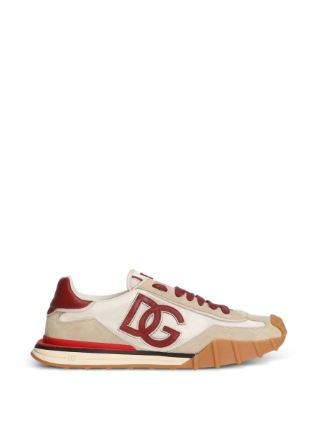 Sneakers Dolce & Gabbana neutri din poliamida si piele