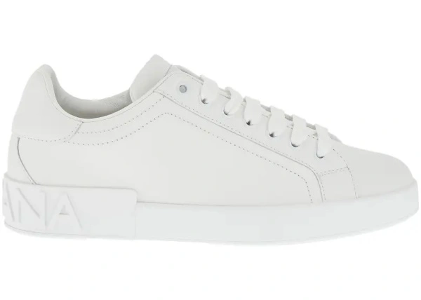 Sneakers Dolce & Gabbana 'Portofino' albi din piele