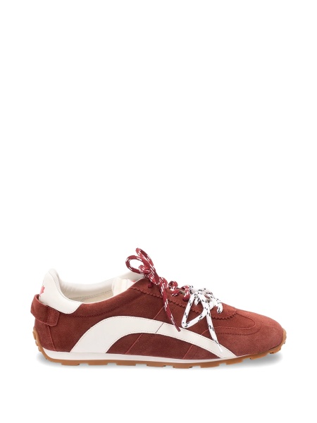 Sneakers DSQUARED2 rosii din piele intoarsa