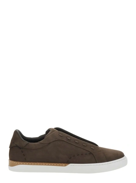 Sneakers Fendi maro din piele 'City'