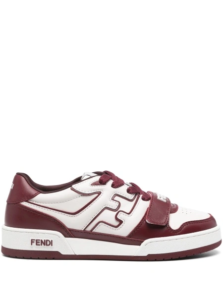 Sneakers Fendi rosii din piele