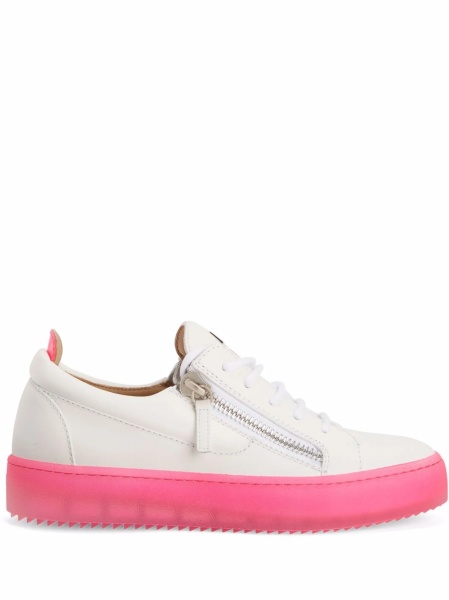 Sneakers Giuseppe Zanotti albi din piele