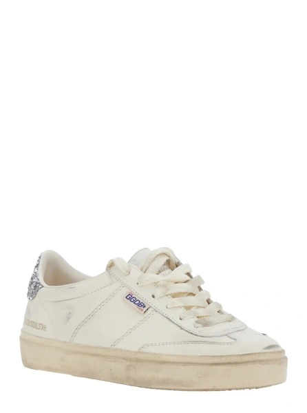 Sneakers Golden Goose albi din piele 'Soul-Star'