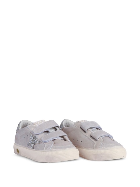 Sneakers Golden Goose argintii din piele intoarsa