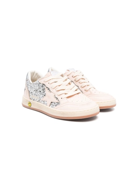 Sneakers Golden Goose roz din slipici si piele