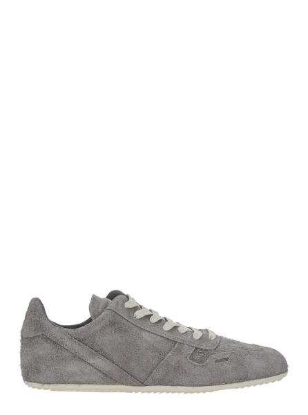 Sneakers Grey Low Top Sneaker with Round Toe and Lace-Up Closure on the Front in Suede for Men