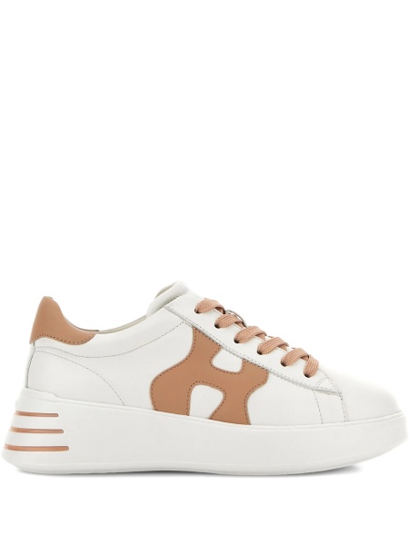 Sneakers Hogan albi din piele