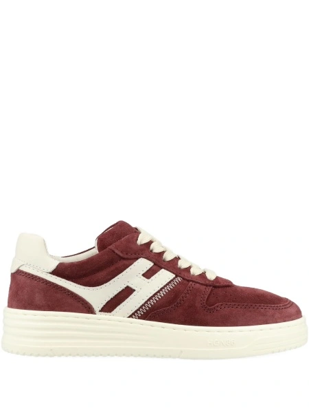 Sneakers Hogan rosii din piele intoarsa