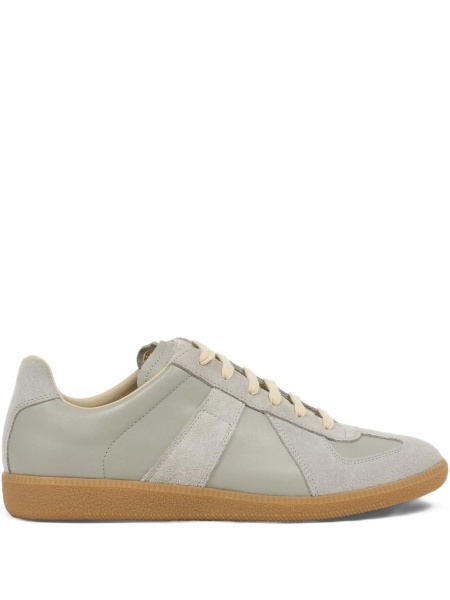 Sneakers Maison Margiela replica gri din piele si piele intoarsa