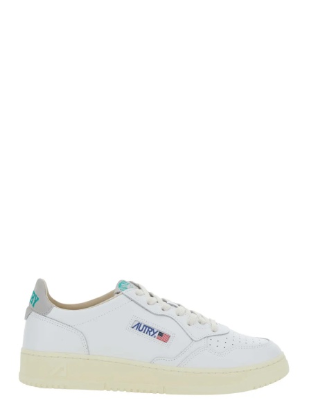 Sneakers 'Medalist Low' White and Grey Sneakers with Contrasting Heel in leather for Men