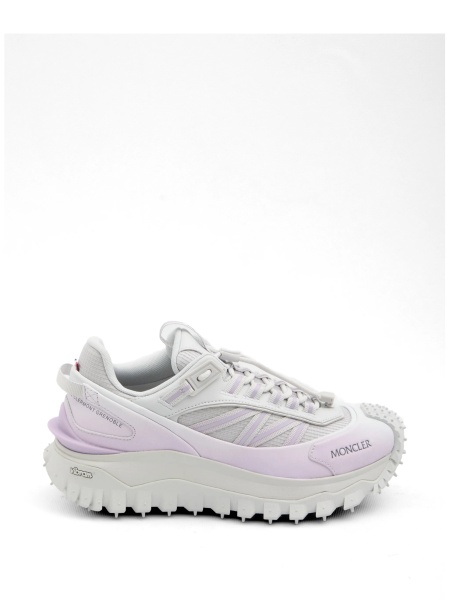 Sneakers Moncler gri din piele si material textil