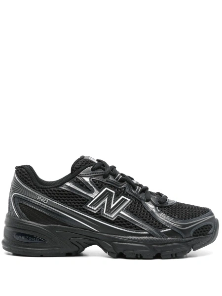 Sneakers New Balance negri din material textil si polyester