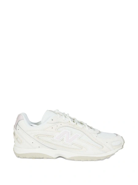 Sneakers New Balance neutri din piele intoarsa si plasa
