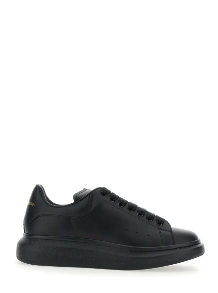 Sneakers Oversize Sneakers with Logo Lettering on the Heel in Black Leather for Men