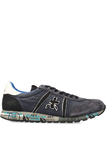 Sneakers Premiata gri din piele intoarsa