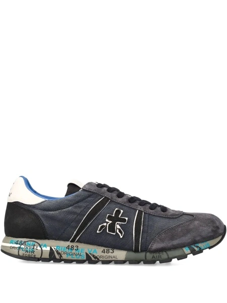 Sneakers Premiata gri din piele intoarsa
