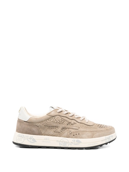 Sneakers Premiata neutri din piele intoarsa
