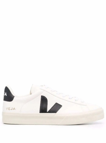Sneakers Sneaker 'Campo' with Vegan Leather Logo in White and Black Unisex