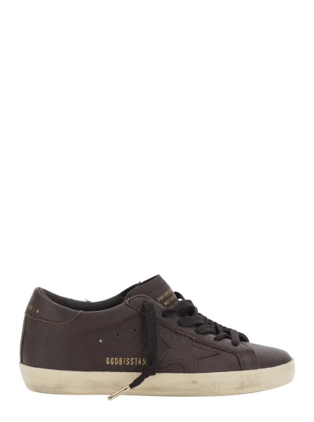 Sneakers 'Superstar' Brown Sneakers with star patch on the side and logo lettering on the heel in leather for women