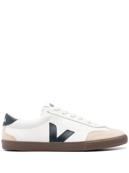 Sneakers VEJA albi din piele intoarsa si piele