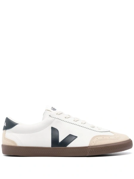 Sneakers VEJA albi din piele intoarsa si piele
