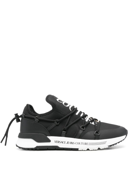Sneakers Versace Jeans Couture negri din material textil si poliuretan