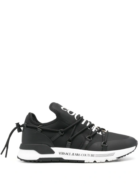 Sneakers Versace Jeans Couture negri din material textil si poliuretan