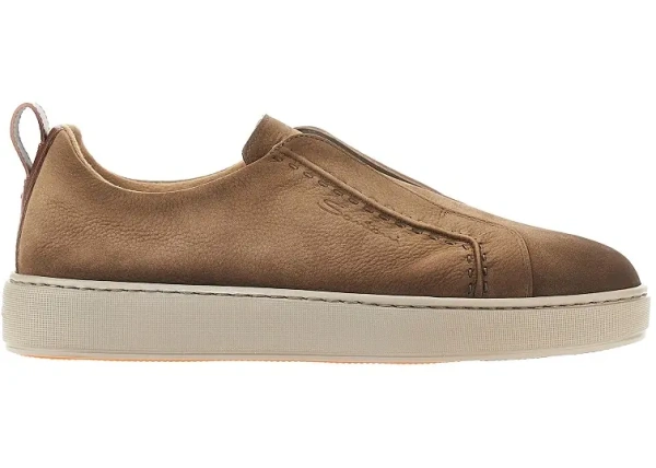 Sneakers Vintage effect leather slip-on sneakers