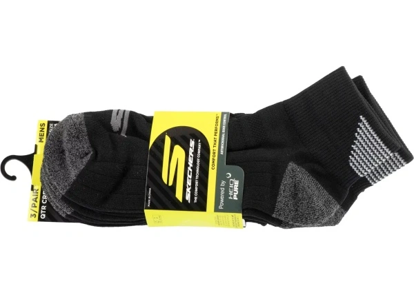 Sosete 3pk Mens 1/2 Terry Qtr Crew Socks