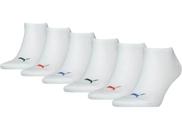 Sosete UNISEX SNEAKER PLAIN 6-PACK ECOM WHITE/BLUE/RED
