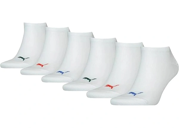 Sosete UNISEX SNEAKER PLAIN 6-PACK ECOM WHITE/BLUE/RED