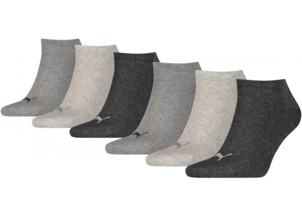 Sosete Unisex Sneaker Plain 6-Pack Grey Combo