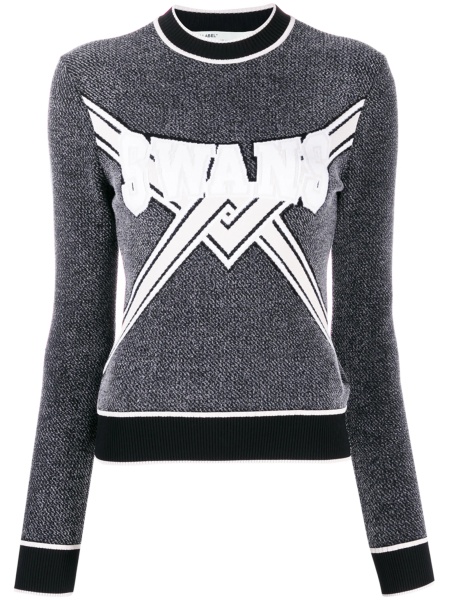 Top tricotat Off-White gri