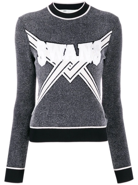 Top tricotat Off-White gri