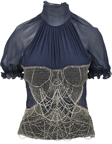 Topuri Silk georgette top with beads
