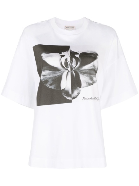 Tricou Alexander McQueen alb