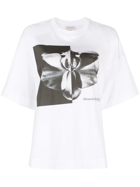 Tricou Alexander McQueen alb