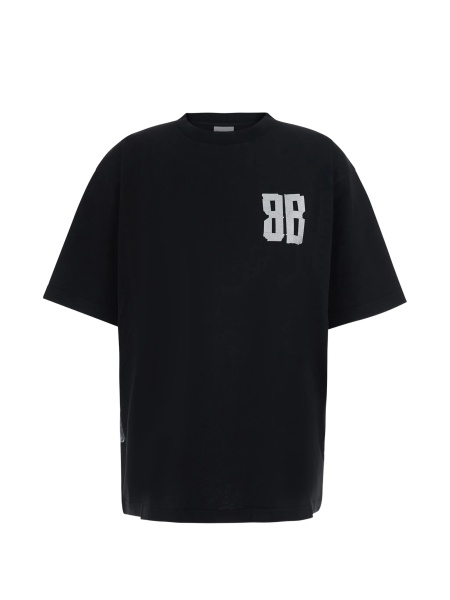 Tricou Balenciaga negru din bumbac